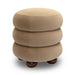 Stefanie Taupe Velvet Ottoman - Home And Beyond
