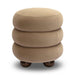 Stefanie Taupe Velvet Ottoman - Home And Beyond