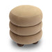 Stefanie Taupe Velvet Ottoman - Home And Beyond