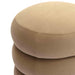 Stefanie Taupe Velvet Ottoman - Home And Beyond