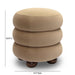 Stefanie Taupe Velvet Ottoman - Home And Beyond