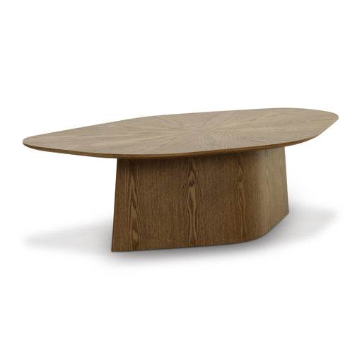 Roche Brown Ash Geometric Coffee Table - Home And Beyond