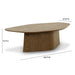 Roche Brown Ash Geometric Coffee Table - Home And Beyond