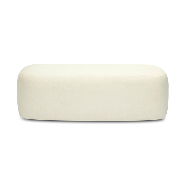 Graceland Cream Faux Mohair Bench - Home And Beyond
