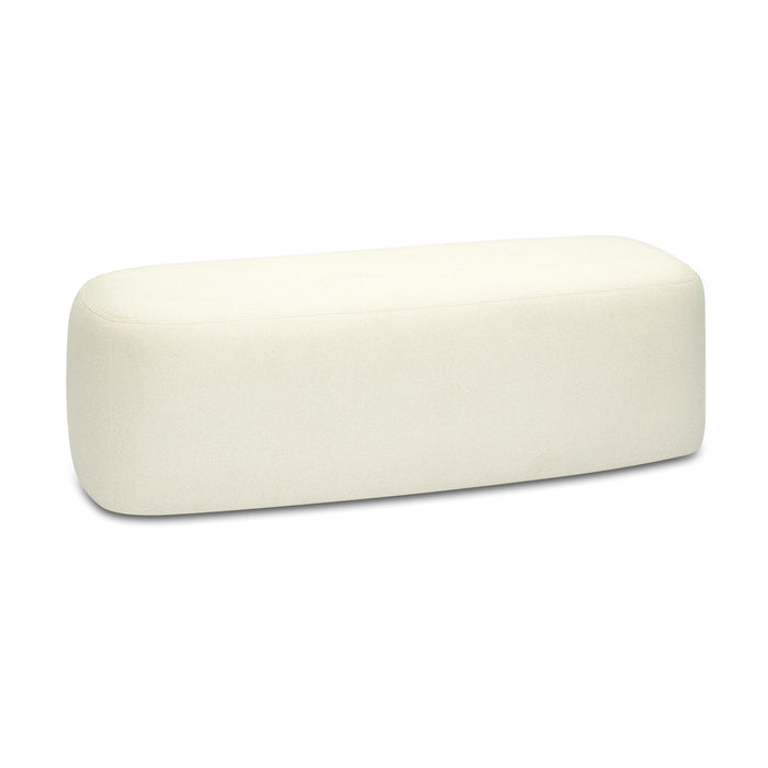 Graceland Cream Faux Mohair Bench - Home And Beyond