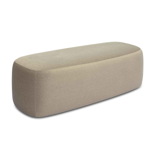 Graceland Taupe Faux Mohair Bench - Home And Beyond