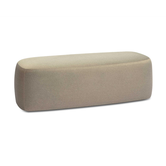 Graceland Taupe Faux Mohair Bench - Home And Beyond