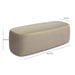 Graceland Taupe Faux Mohair Bench - Home And Beyond