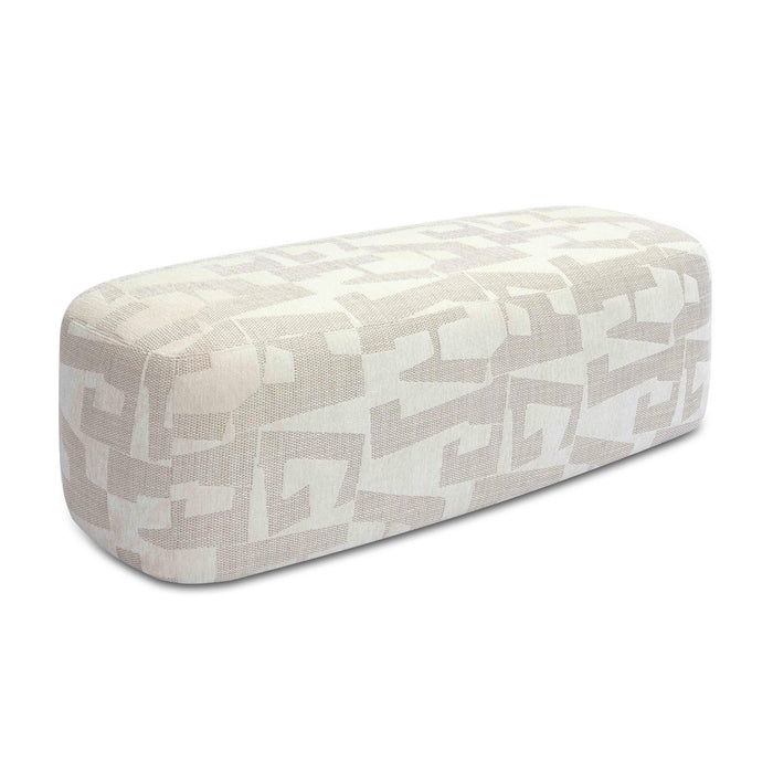 Graceland Cream Jacquard Bench - Home And Beyond