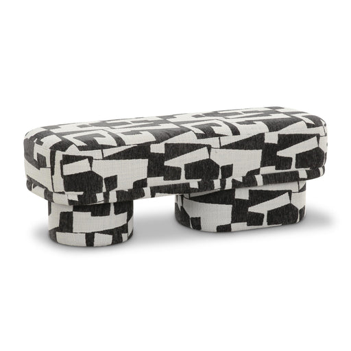 Lena Black and White Jacquard Bench - Home And Beyond