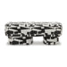 Lena Black and White Jacquard Bench - Home And Beyond
