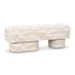 Lena Cream Jacquard Bench - Home And Beyond