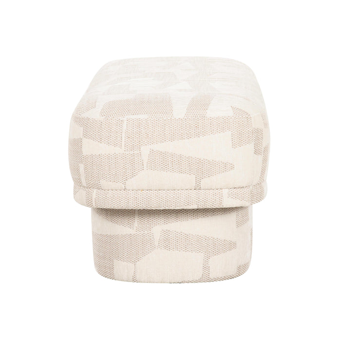 Lena Cream Jacquard Bench - Home And Beyond