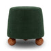 Jaine Forest Green Boucle Stool - Home And Beyond