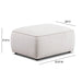 Travie White Sand Performance Corduroy Velvet Ottoman - Home And Beyond