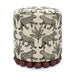 Dex Cream Leopard Jacquard Ottoman - Home And Beyond