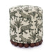 Dex Cream Leopard Jacquard Ottoman - Home And Beyond