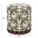 Dex Cream Leopard Jacquard Ottoman - Home And Beyond