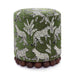 Dex Olive Green Leopard Jacquard Ottoman - Home And Beyond
