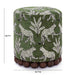 Dex Olive Green Leopard Jacquard Ottoman - Home And Beyond