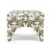Raji Cream Leopard Jacquard Ottoman - Home And Beyond