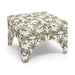 Raji Cream Leopard Jacquard Ottoman - Home And Beyond