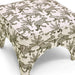 Raji Cream Leopard Jacquard Ottoman - Home And Beyond