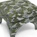 Raji Olive Green Leopard Jacquard Ottoman - Home And Beyond