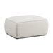 Travie Sand Upcycled Linen Ottoman - Home And Beyond