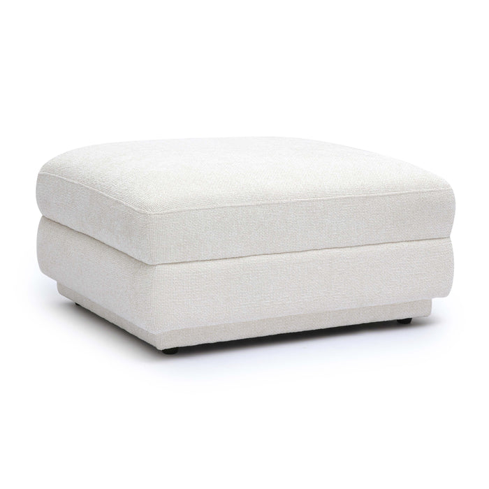 Perry Cream Performance Chenille Modular Ottoman - Home And Beyond