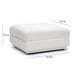 Perry Cream Performance Chenille Modular Ottoman - Home And Beyond