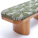 Ollie Olive Green Leopard Jacquard Bench - Home And Beyond