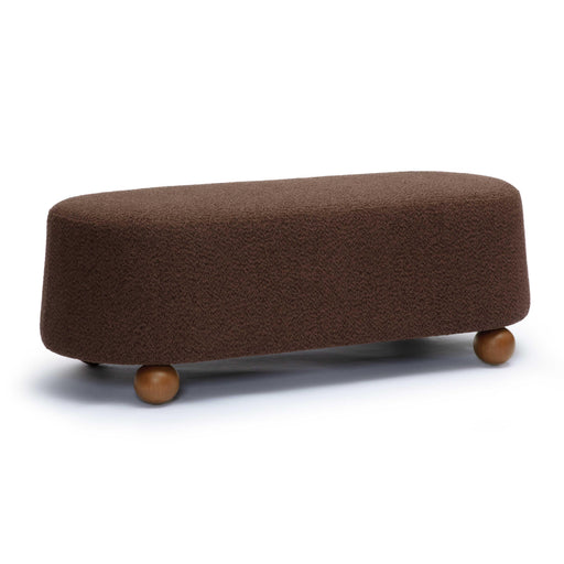 Jaine Brown Boucle Large Ottoman - Home And Beyond