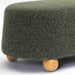 Jaine Forest Green Loose Mohair Large Ottoman - Home And Beyond