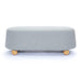 Jaine Stone Grey Loose Mohair Large Ottoman - Home And Beyond