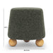 Jaine Forest Green Loose Mohair Ottoman - Home And Beyond