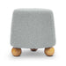 Jaine Stone Grey Loose Mohair Ottoman - Home And Beyond