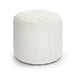 Pouch Cream Chenille Ottoman - Home And Beyond