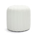 Pouch Cream Chenille Ottoman - Home And Beyond