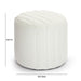 Pouch Cream Chenille Ottoman - Home And Beyond