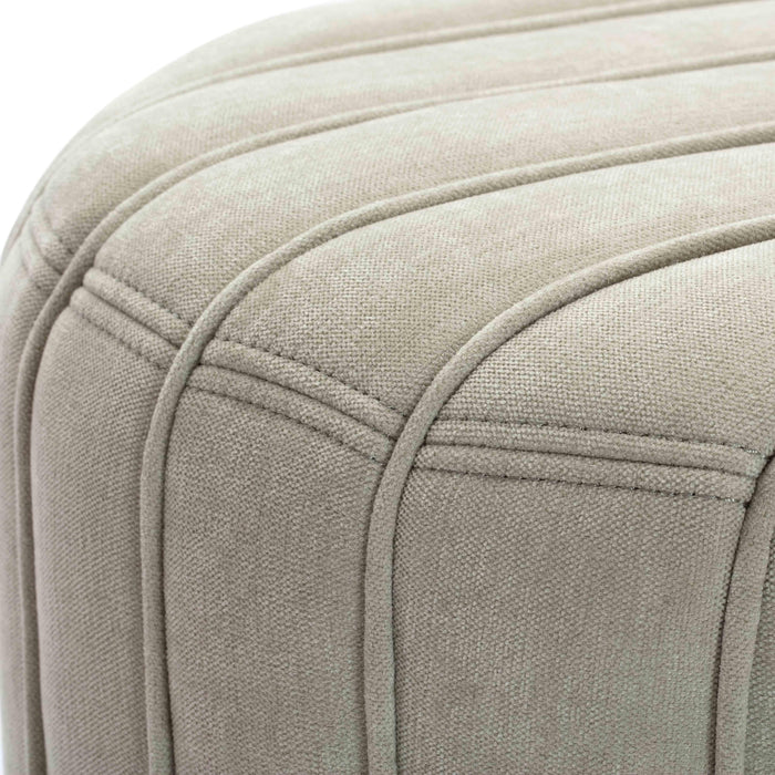 Pouch Mint Green Chenille Ottoman - Home And Beyond