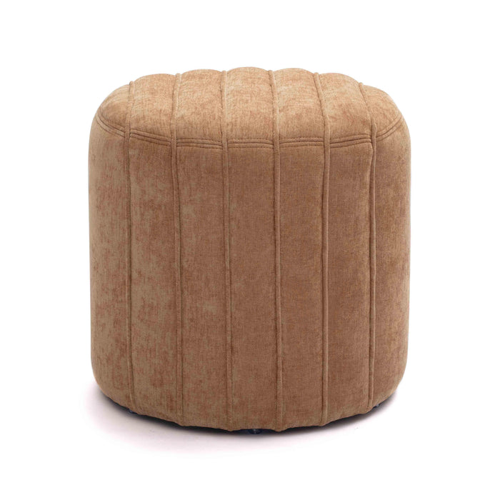 Pouch Rust Chenille Ottoman - Home And Beyond
