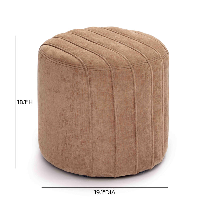 Pouch Rust Chenille Ottoman - Home And Beyond