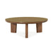Oani Walnut and Glass Round Coffee Table - Home And Beyond