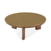 Oani Walnut and Glass Round Coffee Table - Home And Beyond
