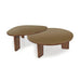 Oani Walnut and Glass Round Coffee Table - Home And Beyond