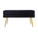 Ziva Black Velvet Storage Bench - Home And Beyond