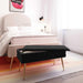 Ziva Black Velvet Storage Bench - Home And Beyond