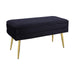 Ziva Black Velvet Storage Bench - Home And Beyond