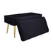 Ziva Black Velvet Storage Bench - Home And Beyond